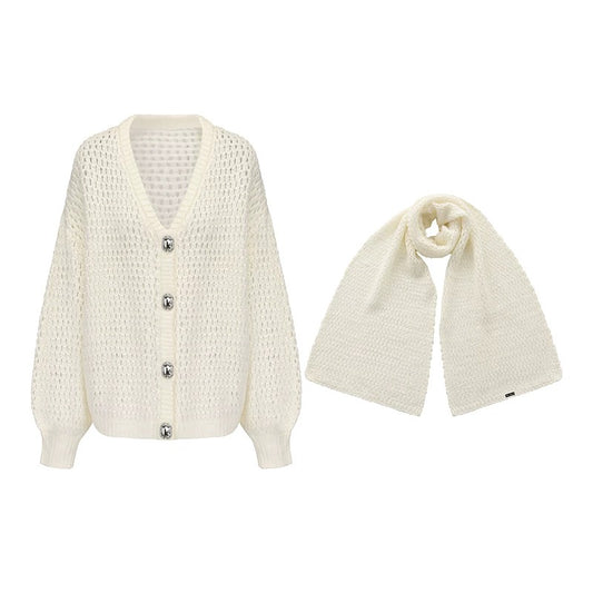 Alexis Cardigan + Scarf Set
