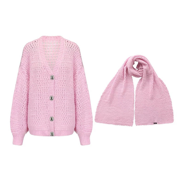 Alexis Cardigan + Scarf Set
