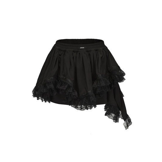 Patchwork Lace Asymmetrical Puffy Skirt