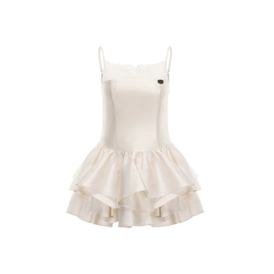 Silk And Lace Patchwork Slip Dress