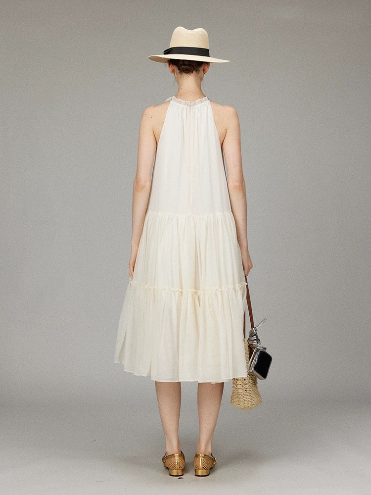 3D Flower Halter Dress