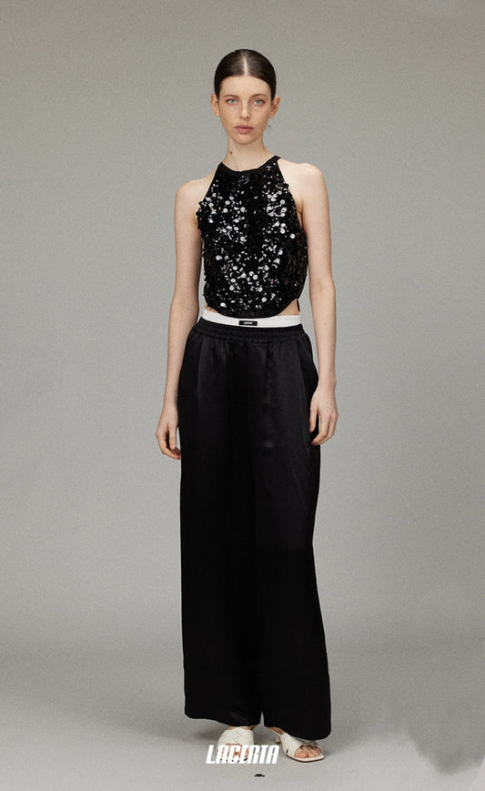 Sparkly Sequin Halter Top