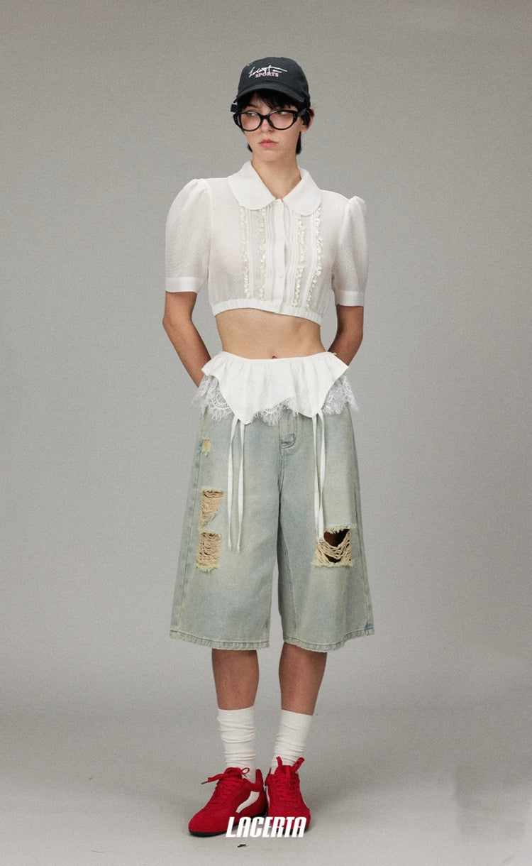 Acetate Sequin Sheer Top
