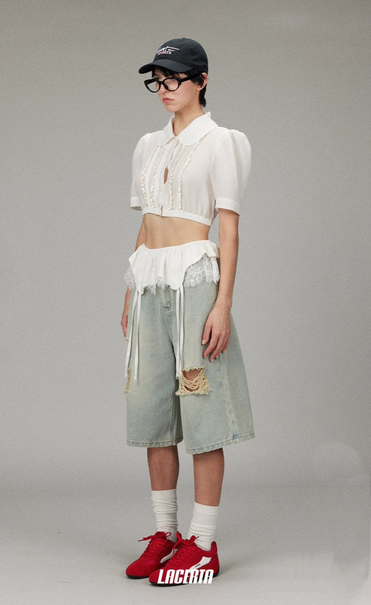 Acetate Sequin Sheer Top