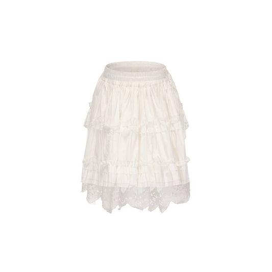 Lace Trim Patchwork Puffy Top