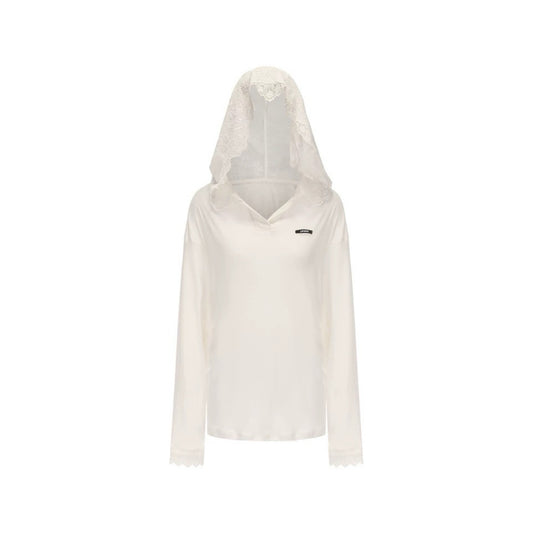 Large Lace Hat Loose Hoodie