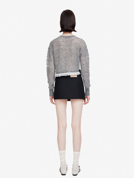 Lace Patchwork V-neck Cardigan