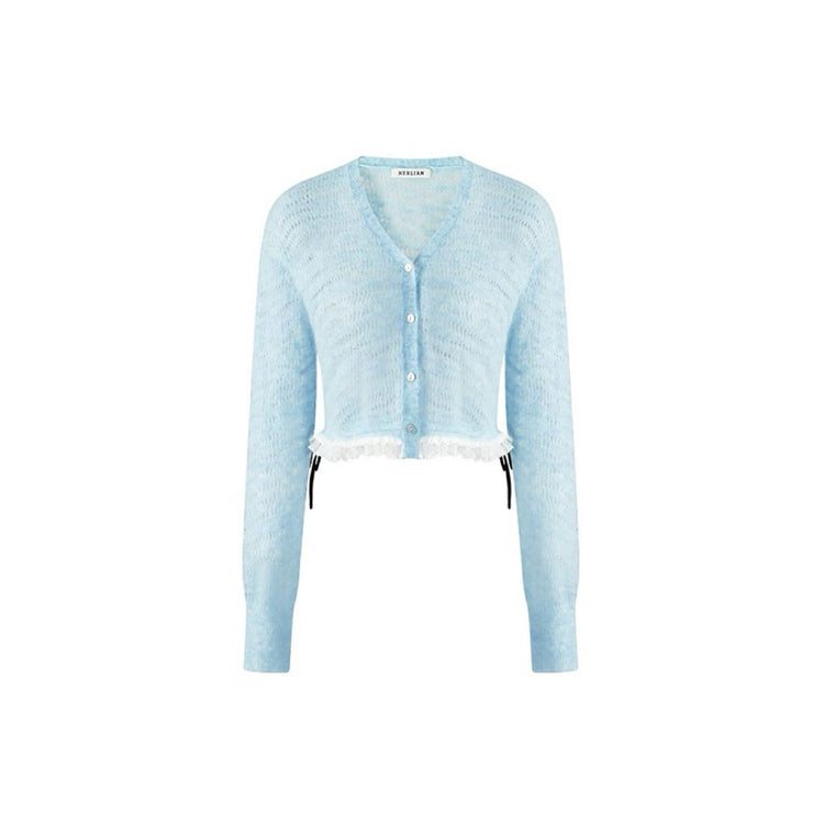 Lace Patchwork V-neck Cardigan