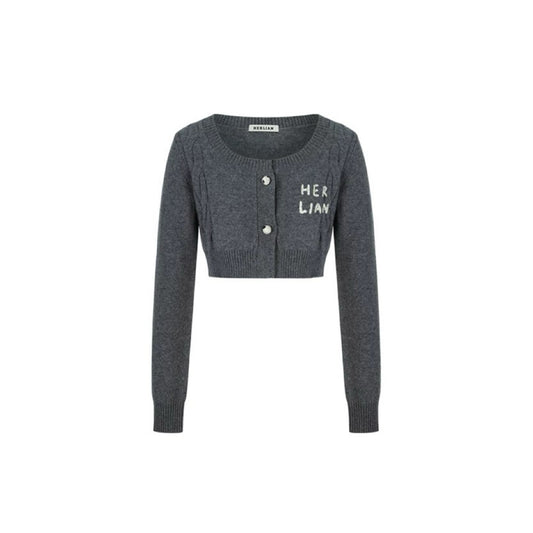 Wool Short Knit Cardigan