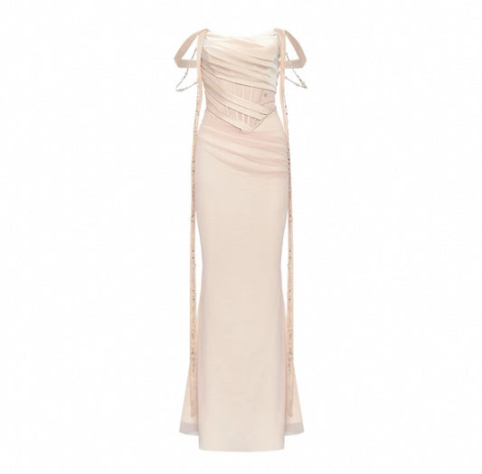 Marlee Beaded Chain Ribbon Mermaid Dress