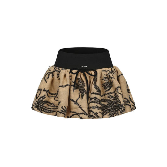 Old Money Embroidered Puffy Skirt