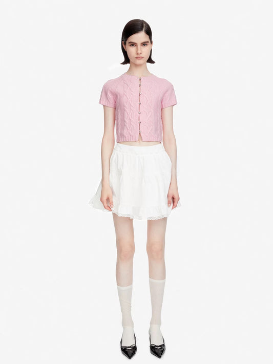 White Lace Puffy Skirt