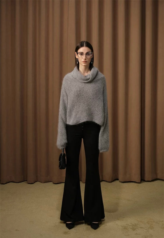 Batwing Sleeve Turtleneck Sweater