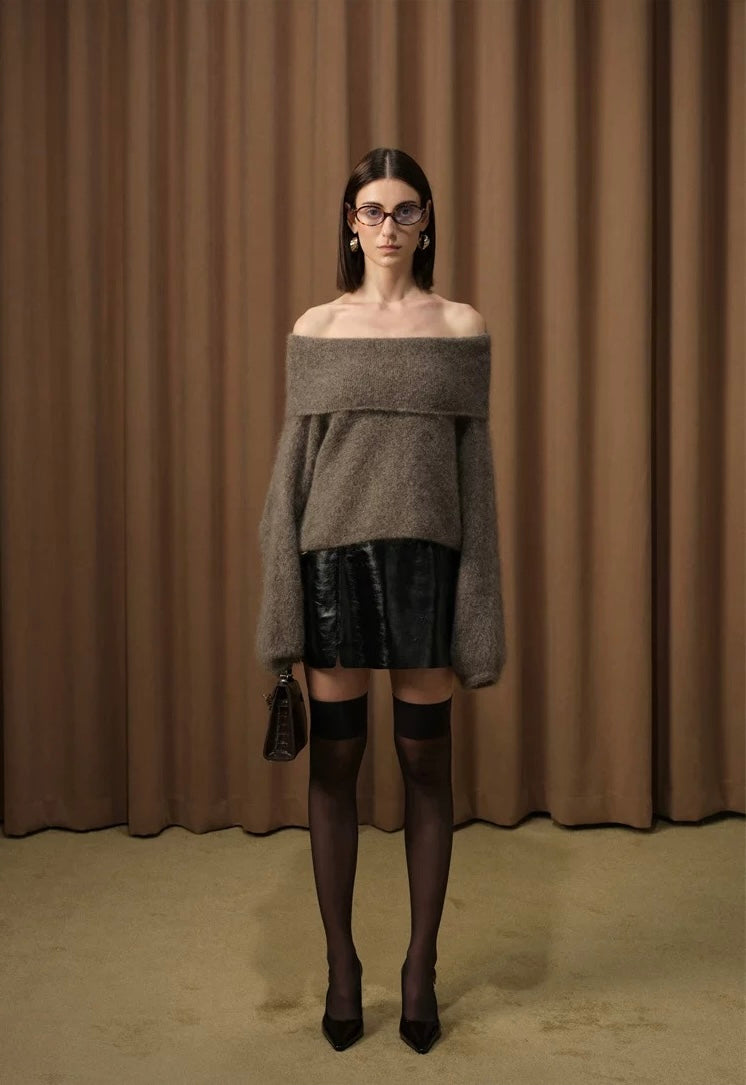 Batwing Sleeve Turtleneck Sweater