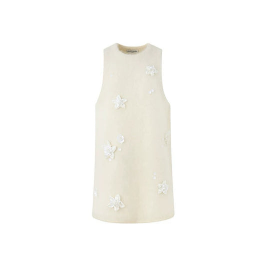 Handcrafted 3D Flowers Beaded Vest Dress