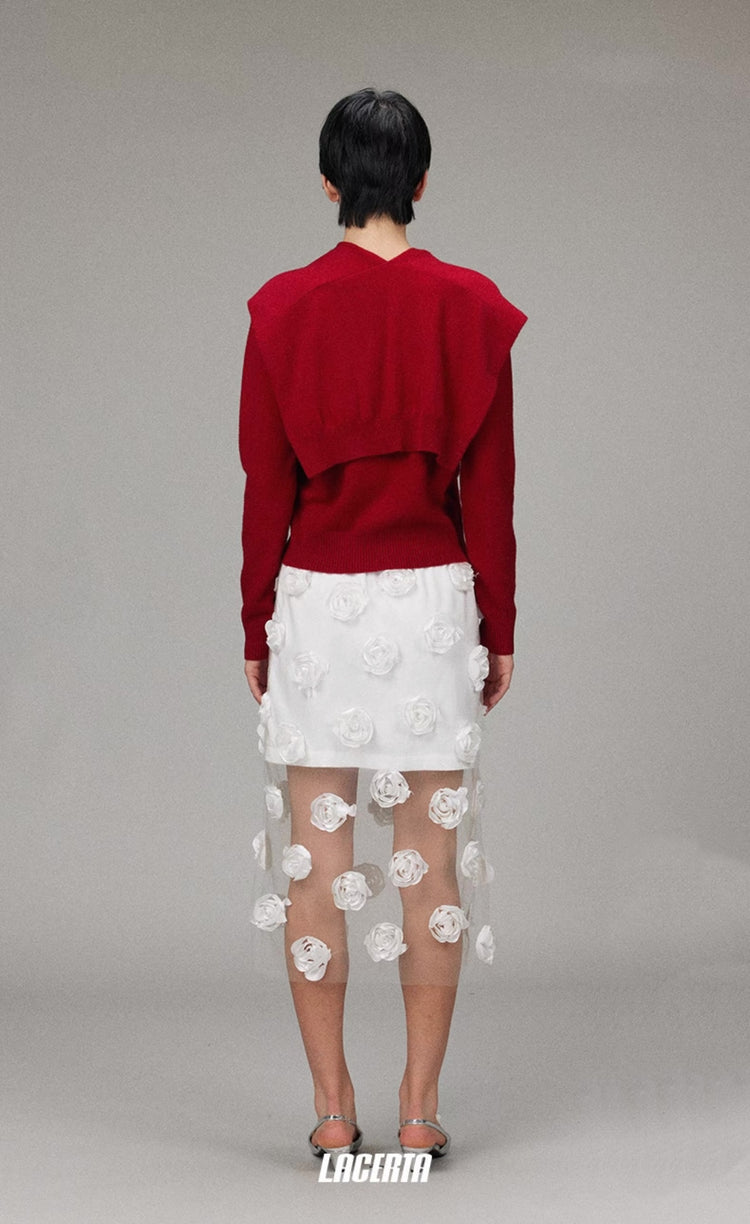 Two-piece Wool Shawl Sweater