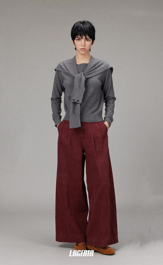 Two-piece Wool Shawl Sweater