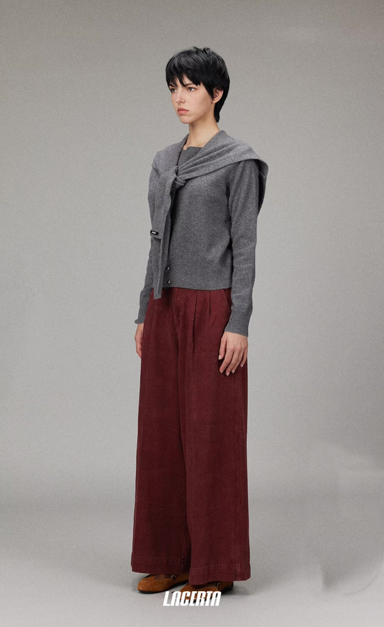 Two-piece Wool Shawl Sweater
