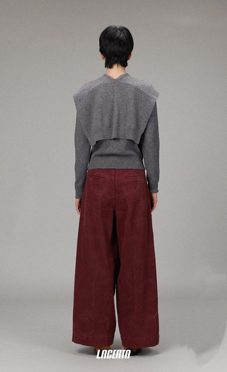 Two-piece Wool Shawl Sweater