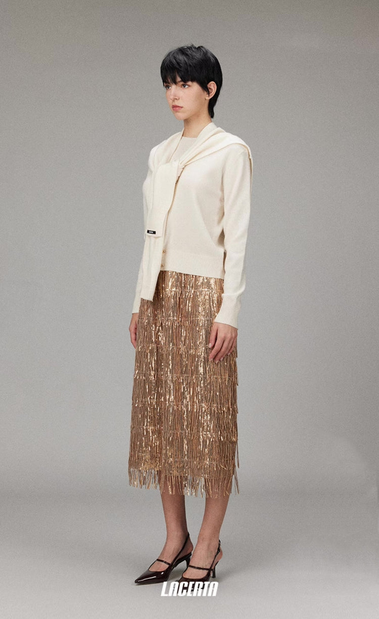 Two-piece Wool Shawl Sweater