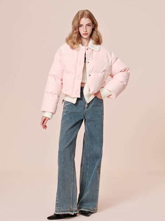 Knit Panels Down Jacket