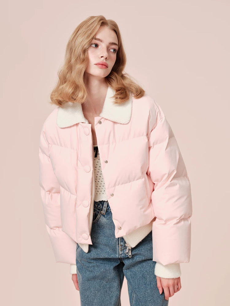 Knit Panels Down Jacket