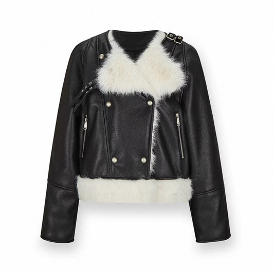 Arknights - Oversized Lapel Eco-Friendly Faux Fur Coat