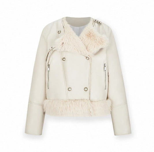 Arknights - Oversized Lapel Eco-Friendly Faux Fur Coat