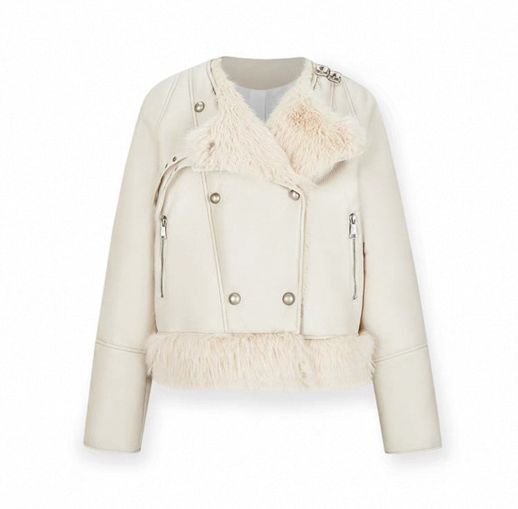 Arknights - Oversized Lapel Eco-Friendly Faux Fur Coat