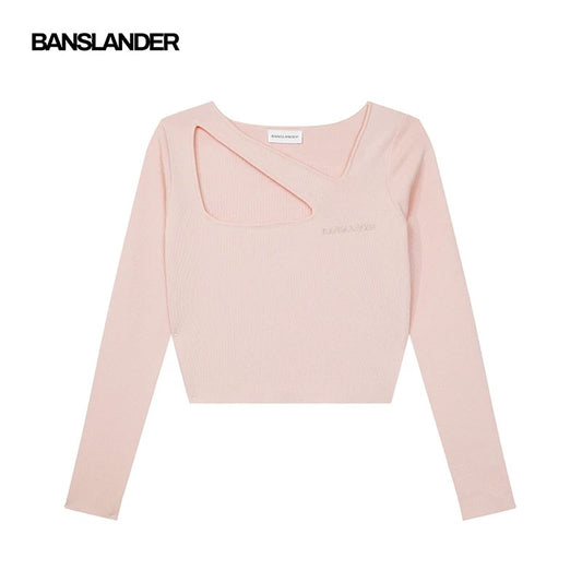 Scoop-Neck Cropped Knit Top