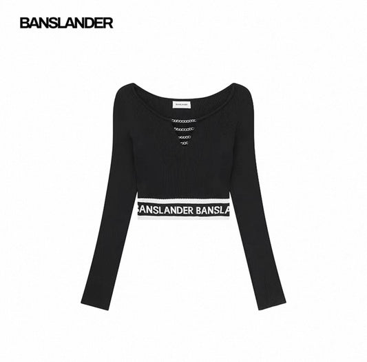 Chain Letter Crop Top