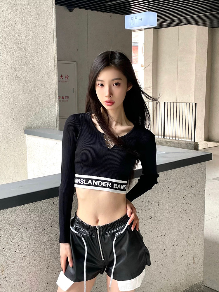 Chain Letter Crop Top