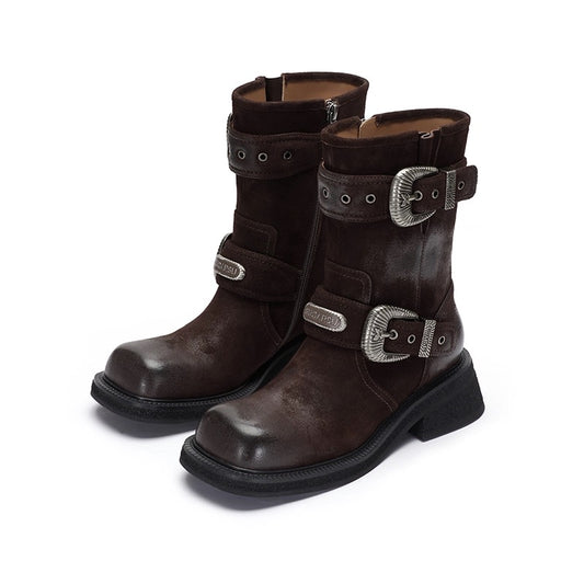 Mellard High-Heeled Knight Ankle Boots