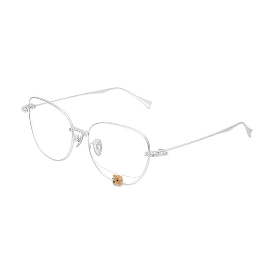 Paradise / Flocked Teddy Bear Gemstone Pendant Glasses