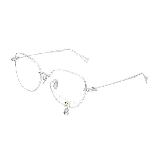 Paradise / Flocked Teddy Bear Gemstone Pendant Glasses