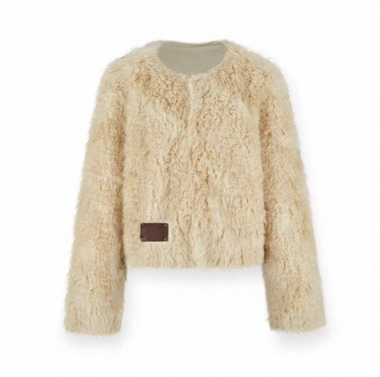 Marguerite - Tiglado Lamb Curly Fur Coat