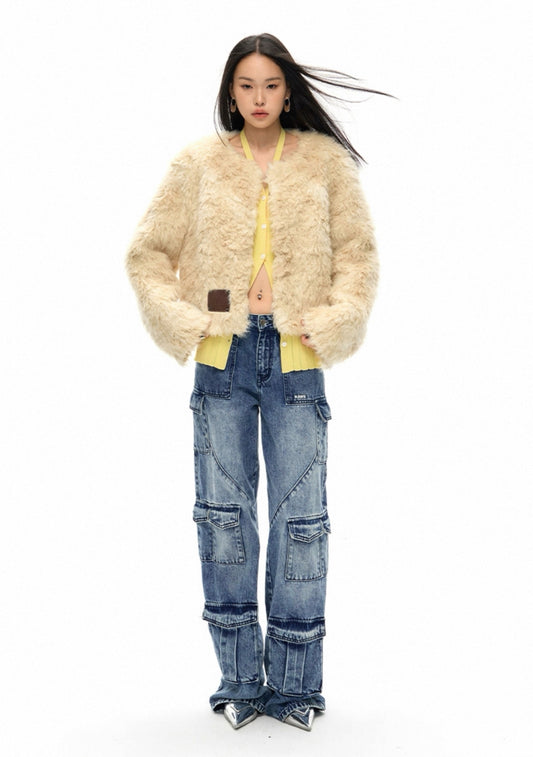 Marguerite - Tiglado Lamb Curly Fur Coat