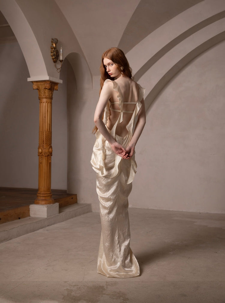 Vintage Palace-Style Vacation Dress