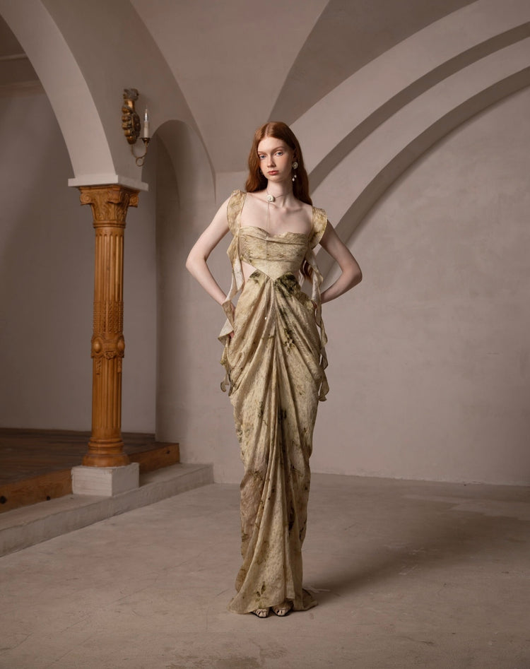 Vintage Palace-Style Vacation Dress