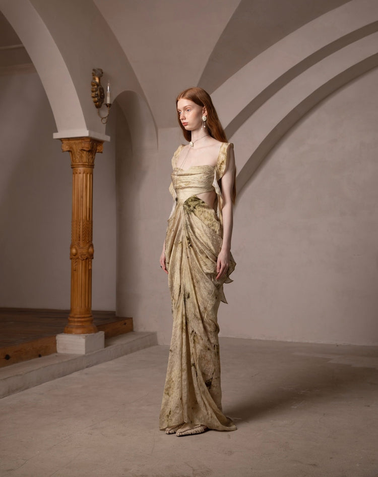Vintage Palace-Style Vacation Dress