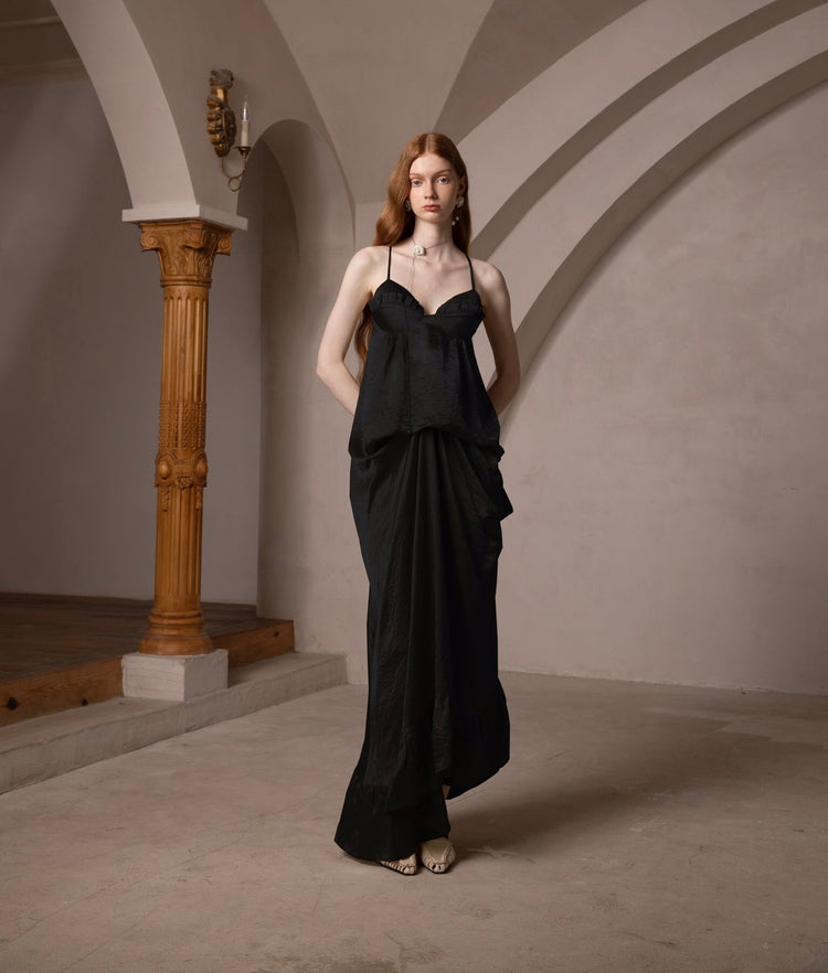 French-Style Elegant Artistic Dress
