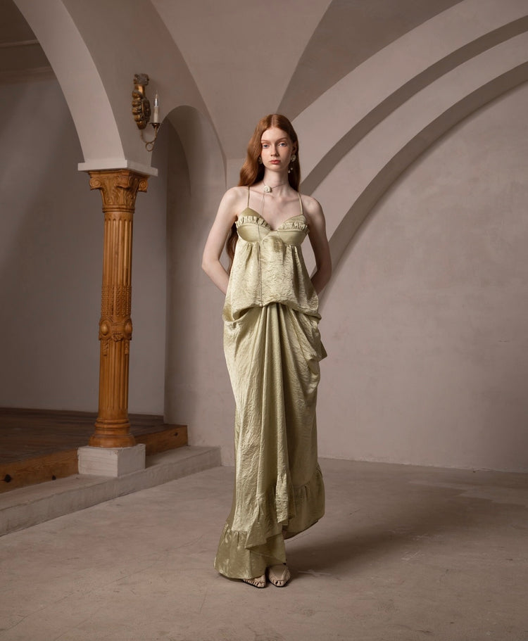 French-Style Elegant Artistic Dress