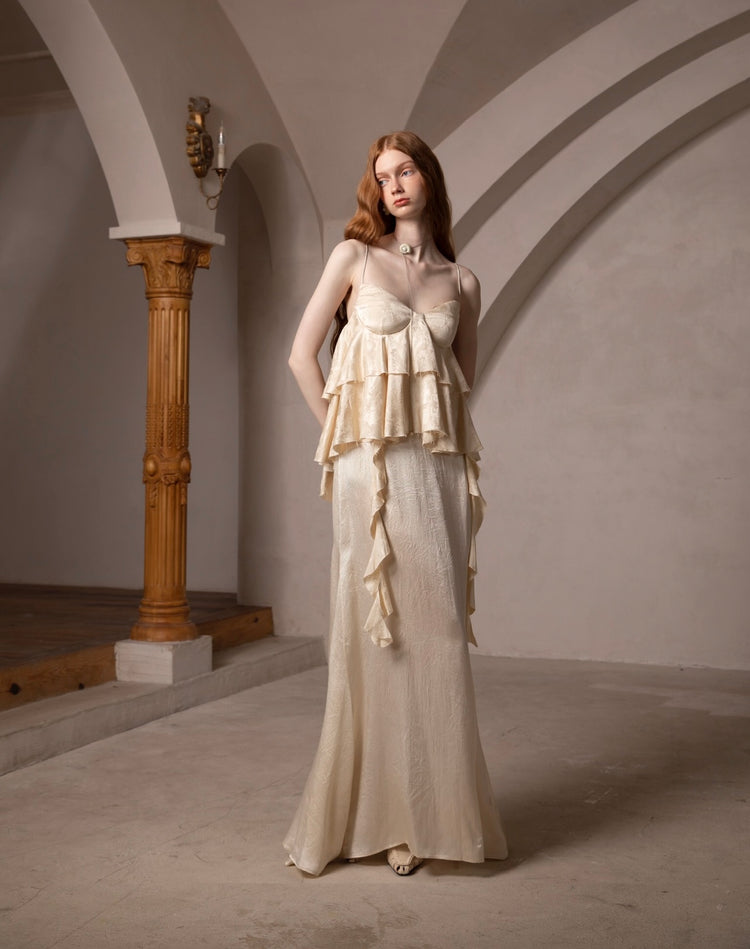 Vintage Palace-Style Camisole Mermaid Dress