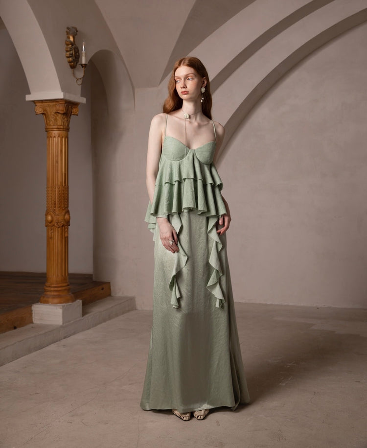 Vintage Palace-Style Camisole Mermaid Dress