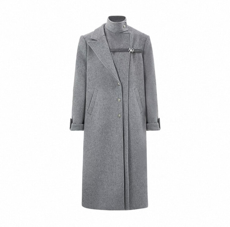 Snowy Wool Overcoat
