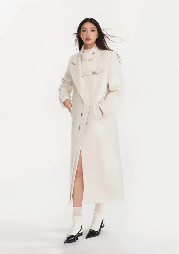 Snowy Wool Overcoat