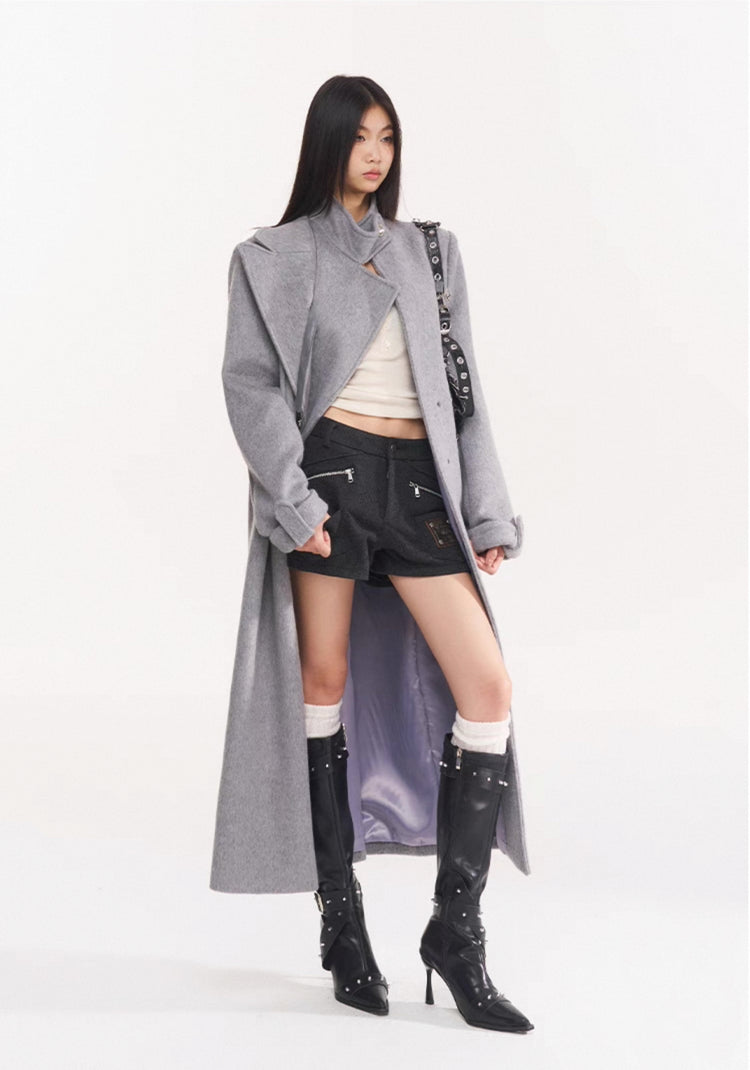 Snowy Wool Overcoat