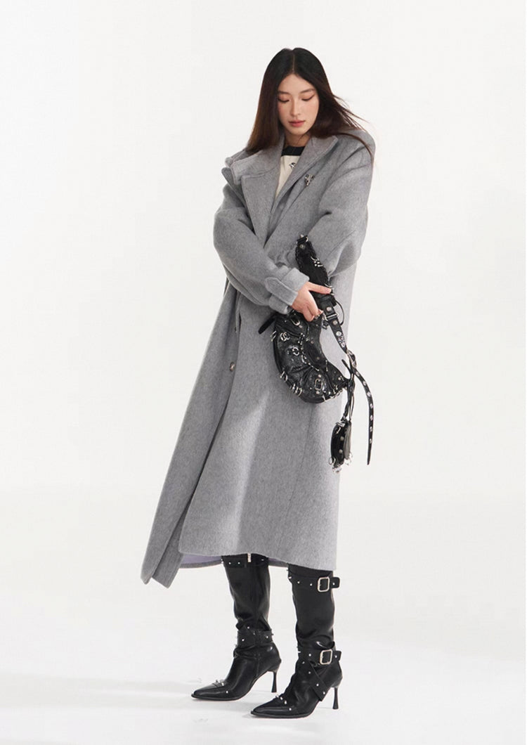 Snowy Wool Overcoat