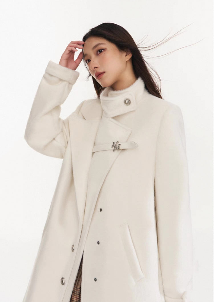 Snowy Wool Overcoat