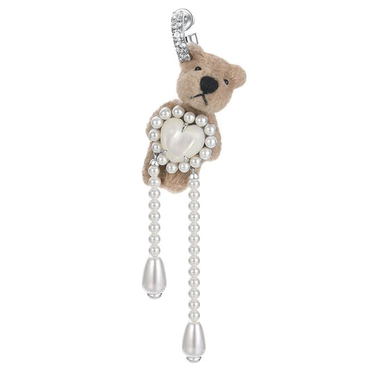 Paradise / Heart Shell Pearl Tassel Bear Earring
